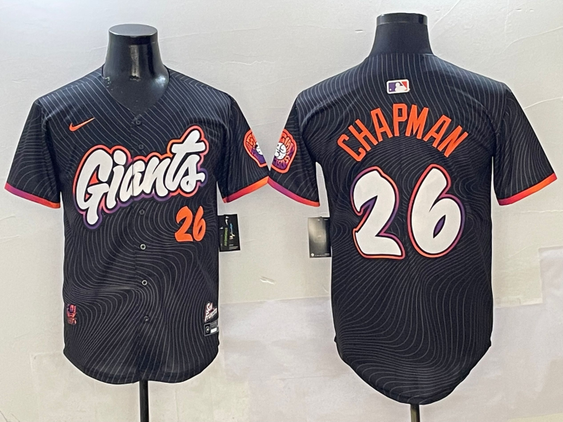 Men's San Francisco Giants Matt Chapman #26 Black 2025 City Connect Limited Jersey